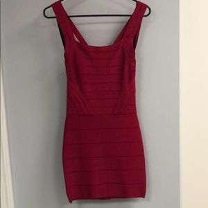 Bebe Red Bandage Dress